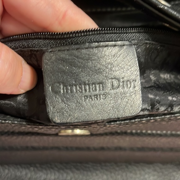 Dior Black Pebbled Leather Street Chic Shoulder Bag w/3 detachable accessories - Picture 11 of 13